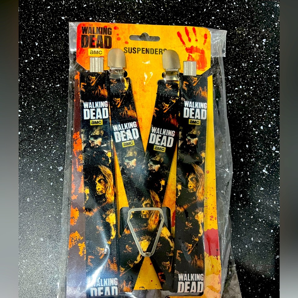 Buckle-Down The Walking Dead Black and Orange Suspenders